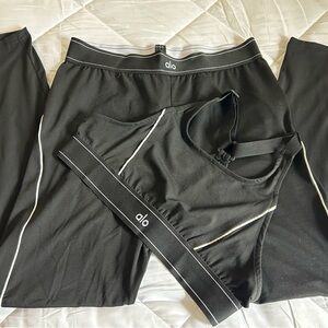 ALO Yoga Black and White Activewear Set